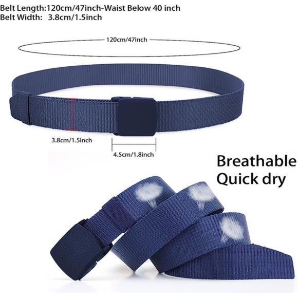 8Pcs Nylon Military Tactical Plastic Buckle Belt Webbing Canvas Outdoor Web Belt - Picture 2 of 7